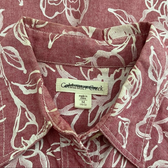 Coldwater Creek Blush Pink Floral Print Top - Picture 7 of 16